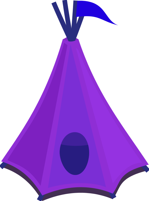 Purple Camping Tent Illustration PNG