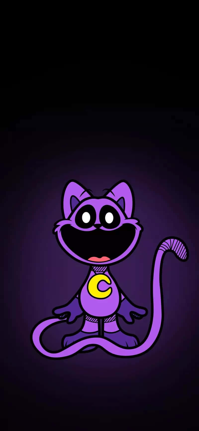 Download Purple Cartoon Cat Illustration Wallpaper | Wallpapers.com