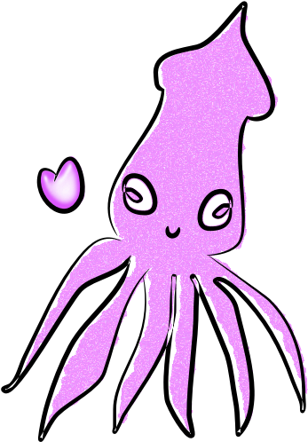 Purple Cartoon Cuttlefish PNG