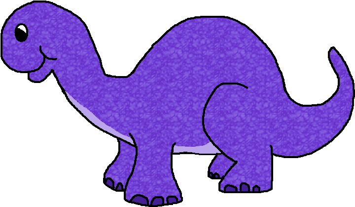 Purple Cartoon Dinosaur Clipart PNG