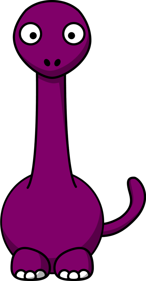 Purple Cartoon Dinosaur PNG