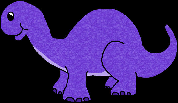 Purple Cartoon Dinosaur Illustration PNG