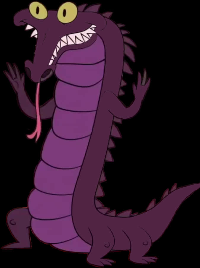 Purple_ Cartoon_ Dragon_ Character PNG