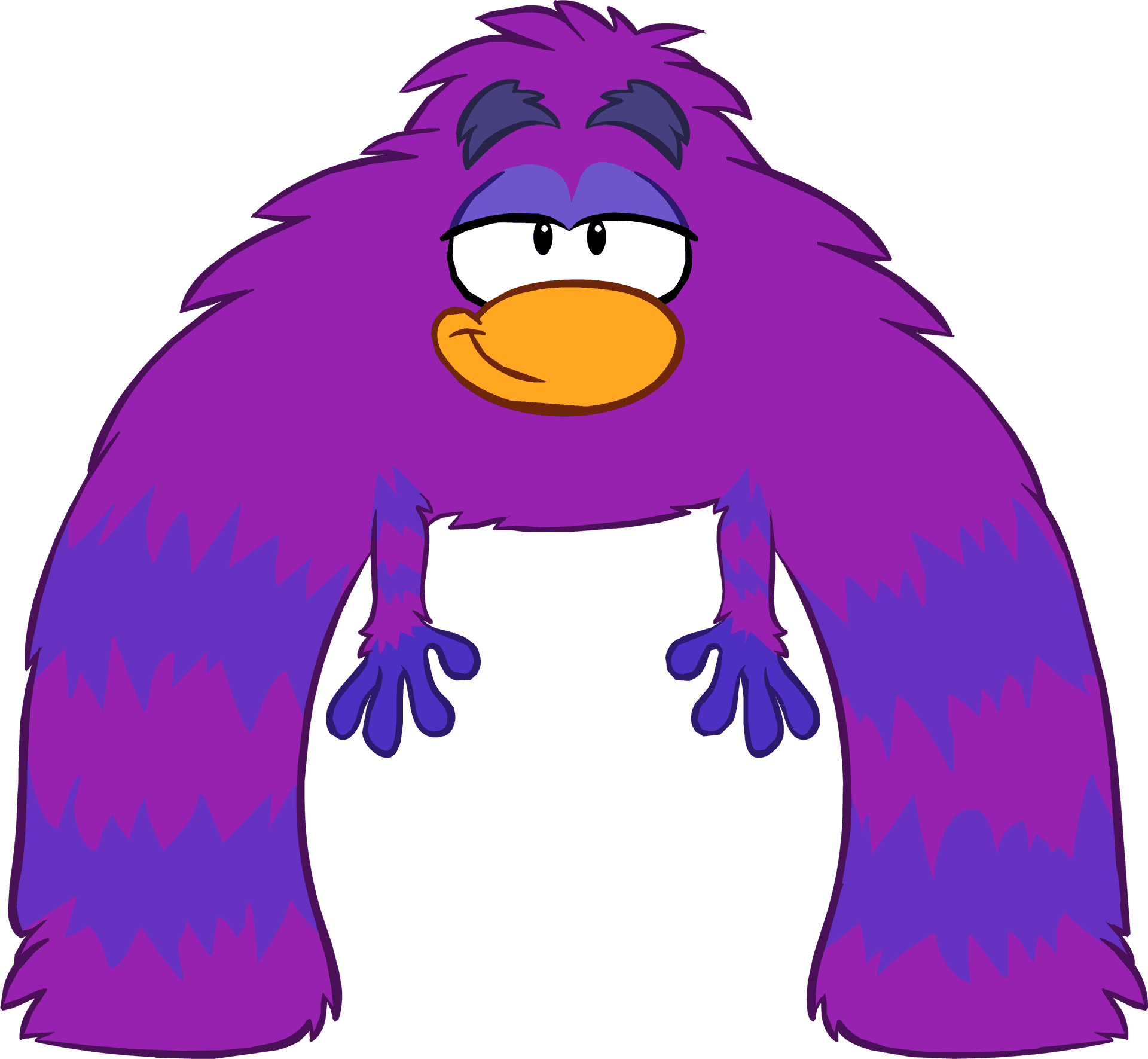 Purple Cartoon Monster Character PNG