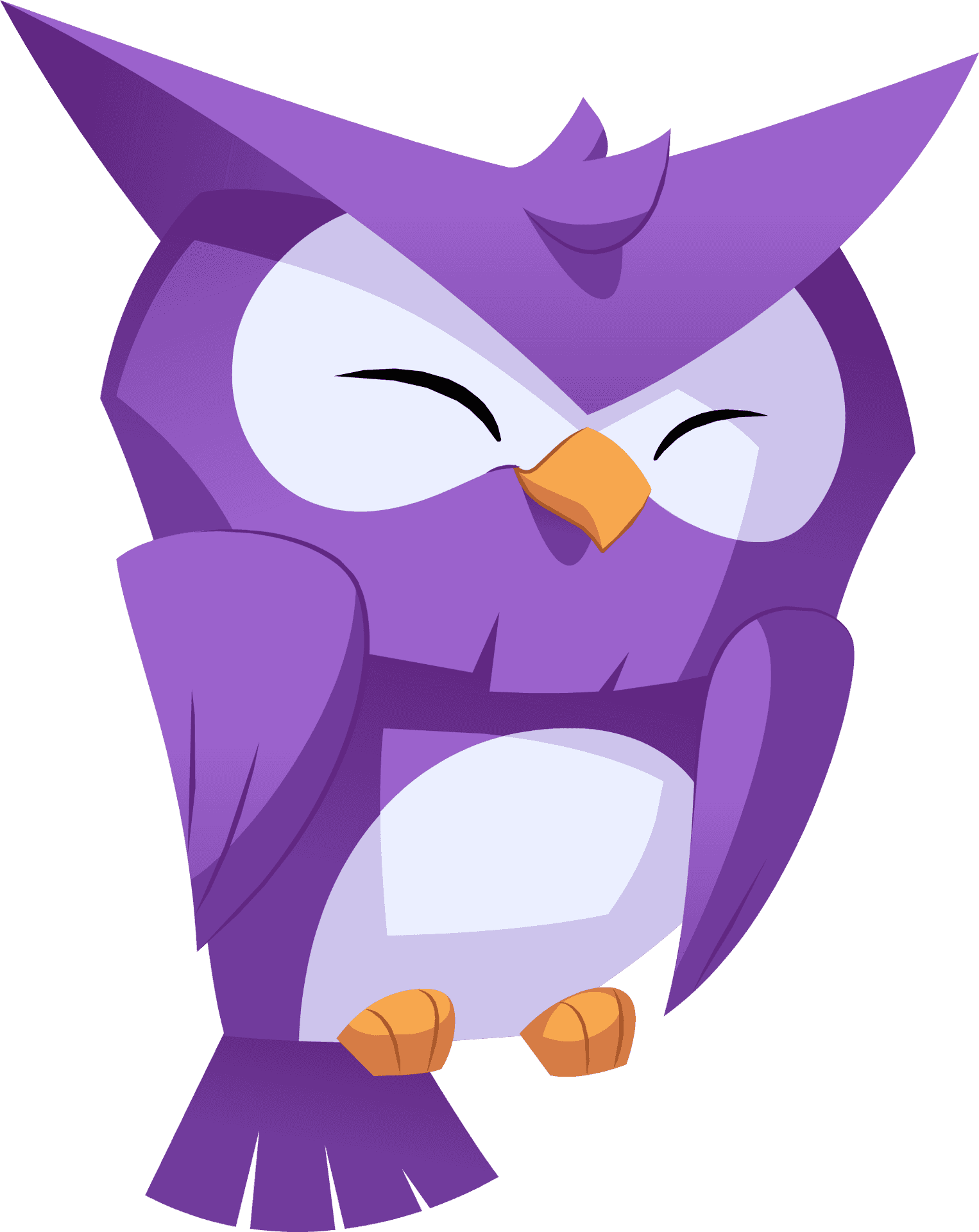 Purple Cartoon Owl PNG