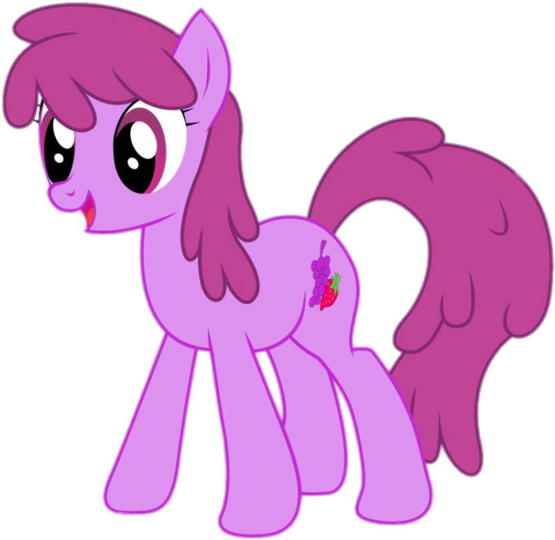 Purple Cartoon Pony PNG