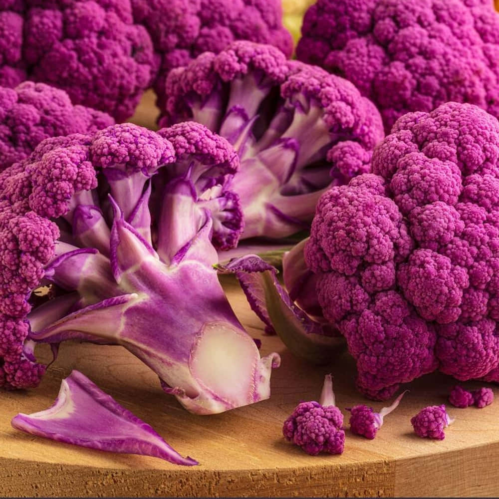 Freshly Harvested Purple Cauliflower Wallpaper