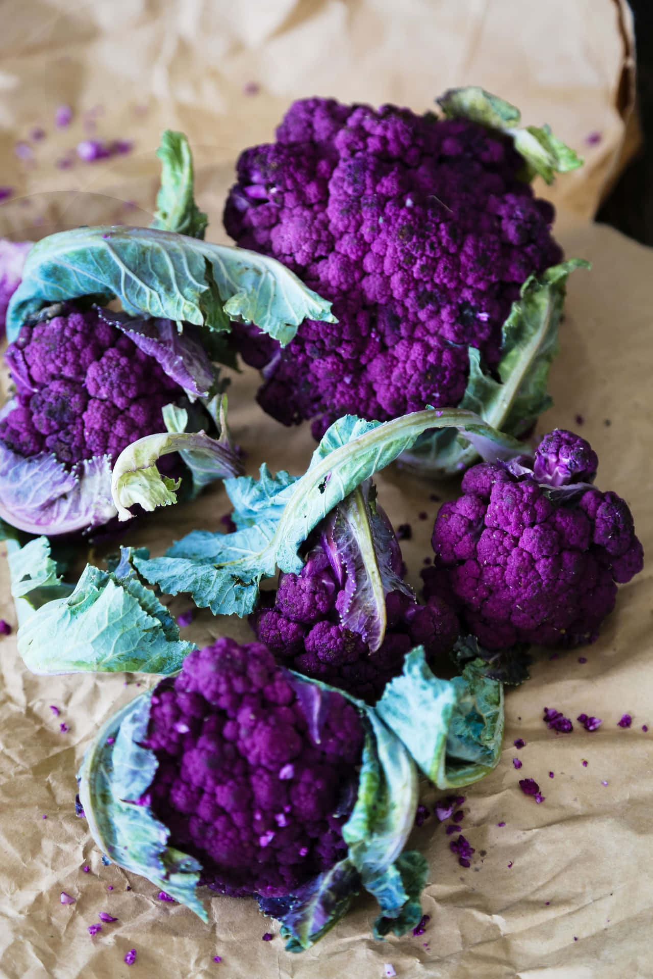 A Close Up Of A Fresh Purple Cauliflower Wallpaper