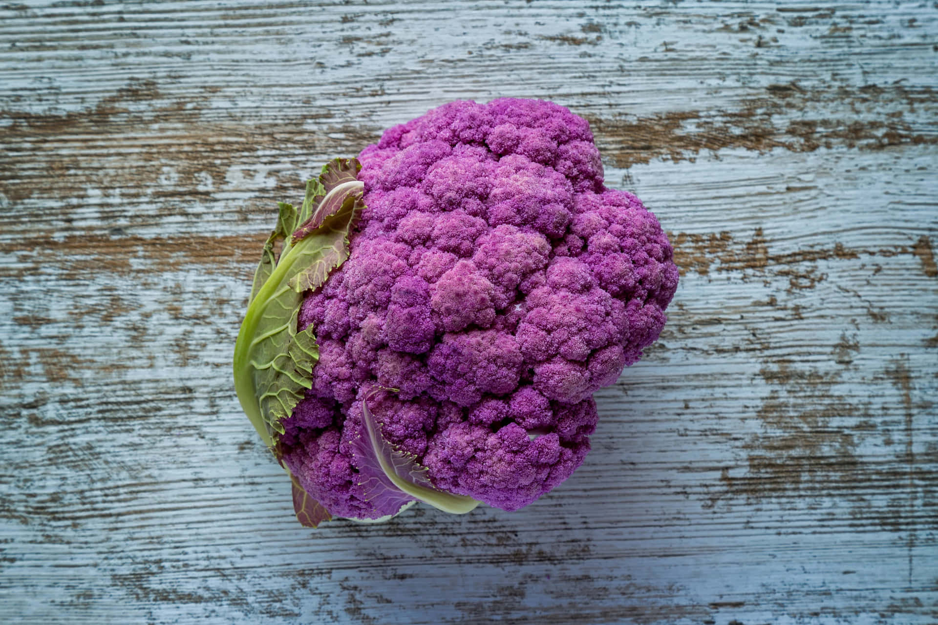 Closeup View of Purple Cauliflower Wallpaper