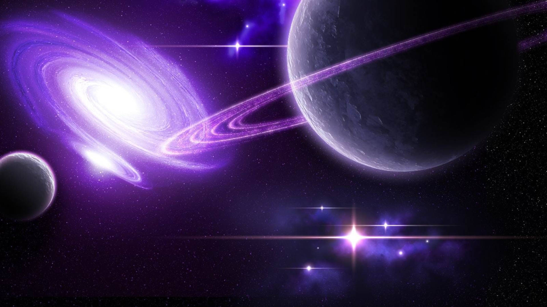 Purple Celestials In The Cosmos Wallpaper
