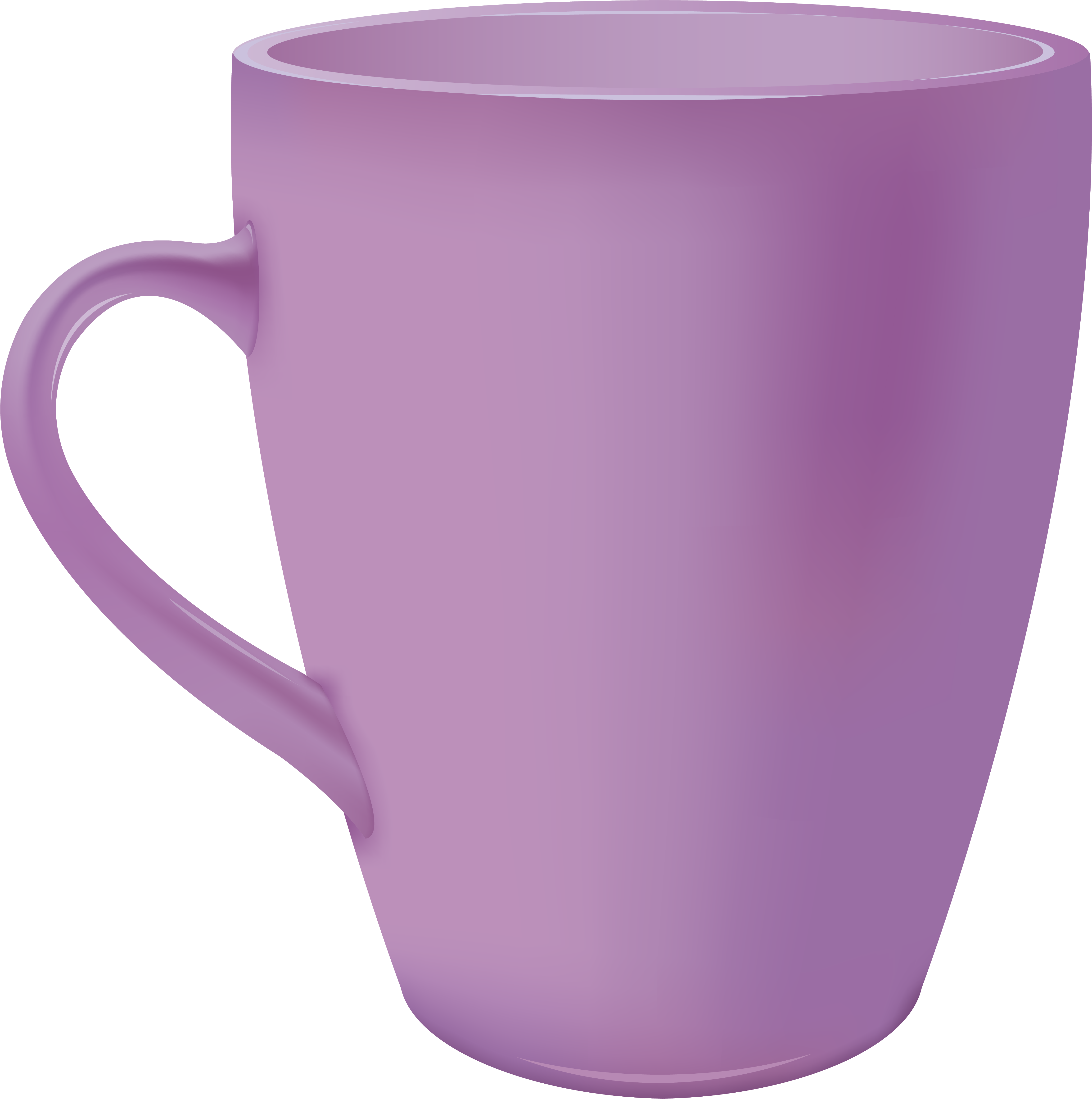Purple Ceramic Mug3 D Render PNG
