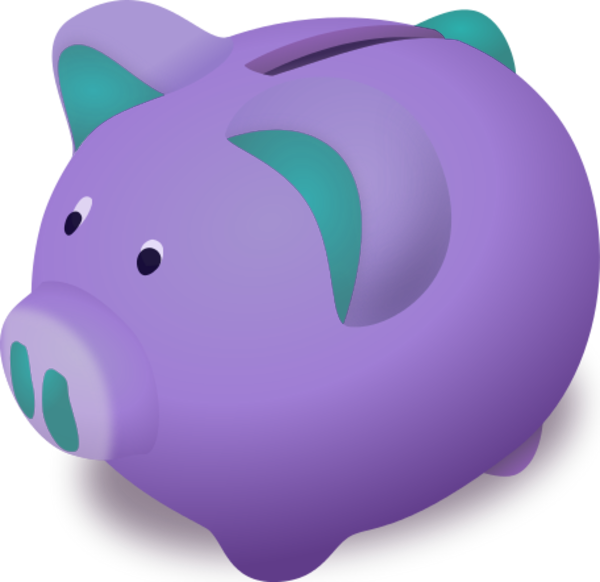 Purple Ceramic Piggy Bank PNG
