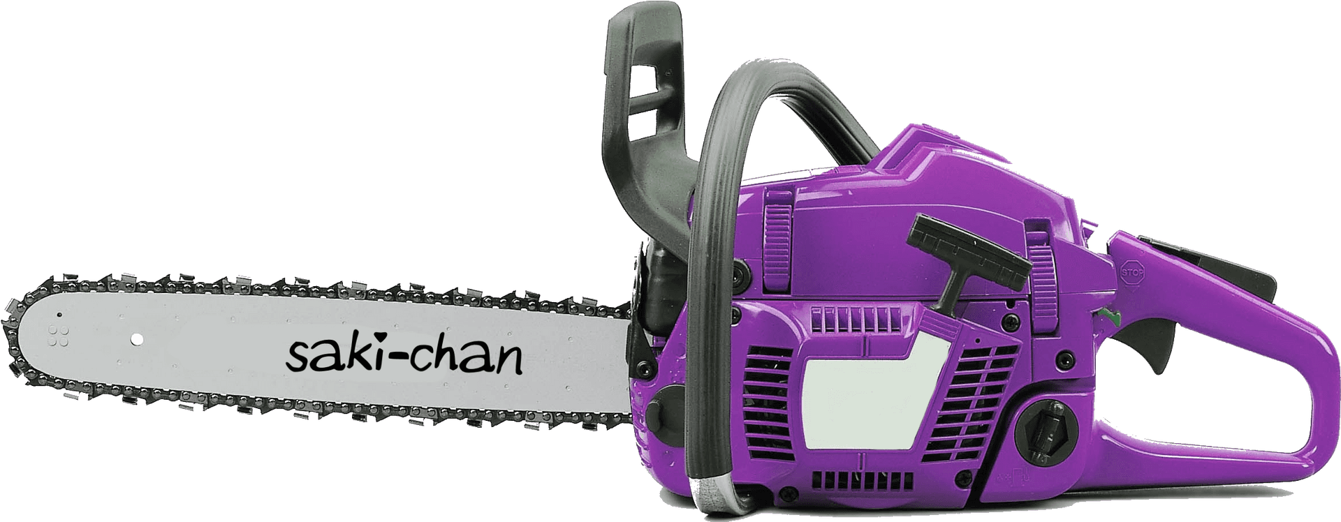 Purple Chainsaw Side View PNG