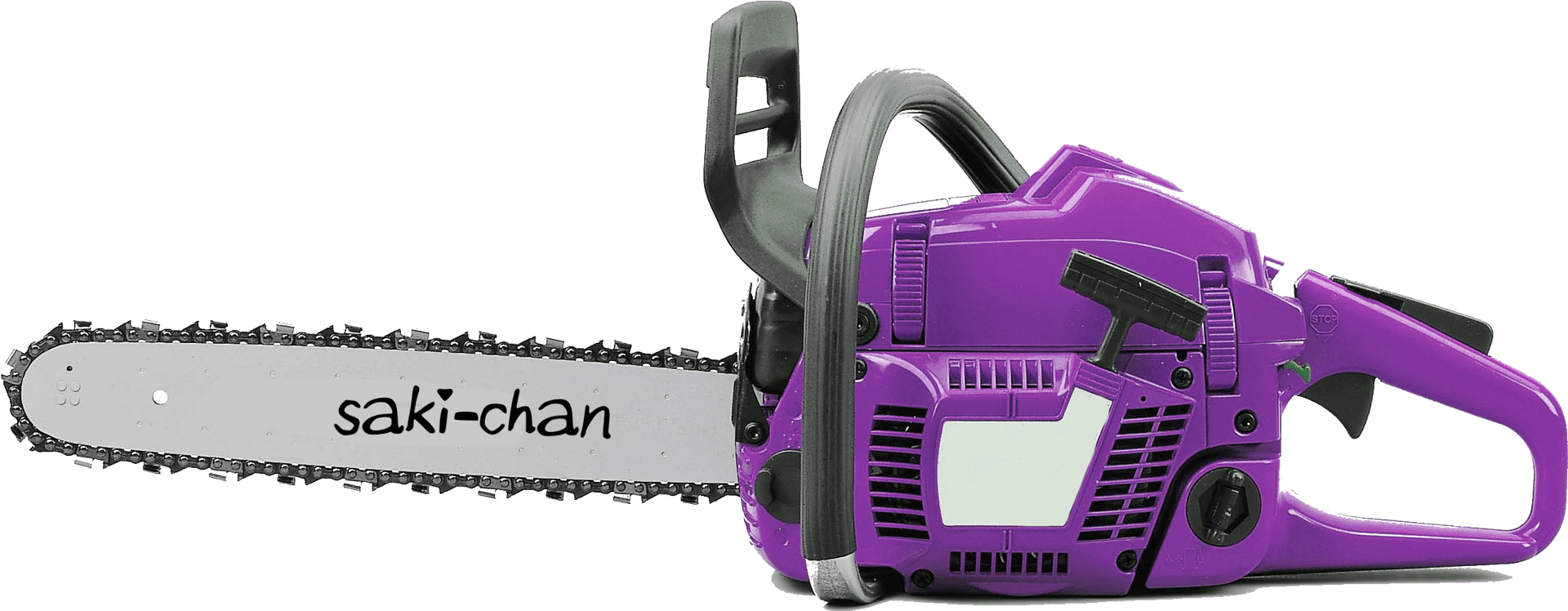 Download Purple Chainsaw Side View | Wallpapers.com