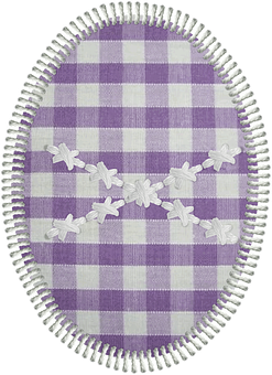 Purple Checkered Easter Egg Decoration PNG