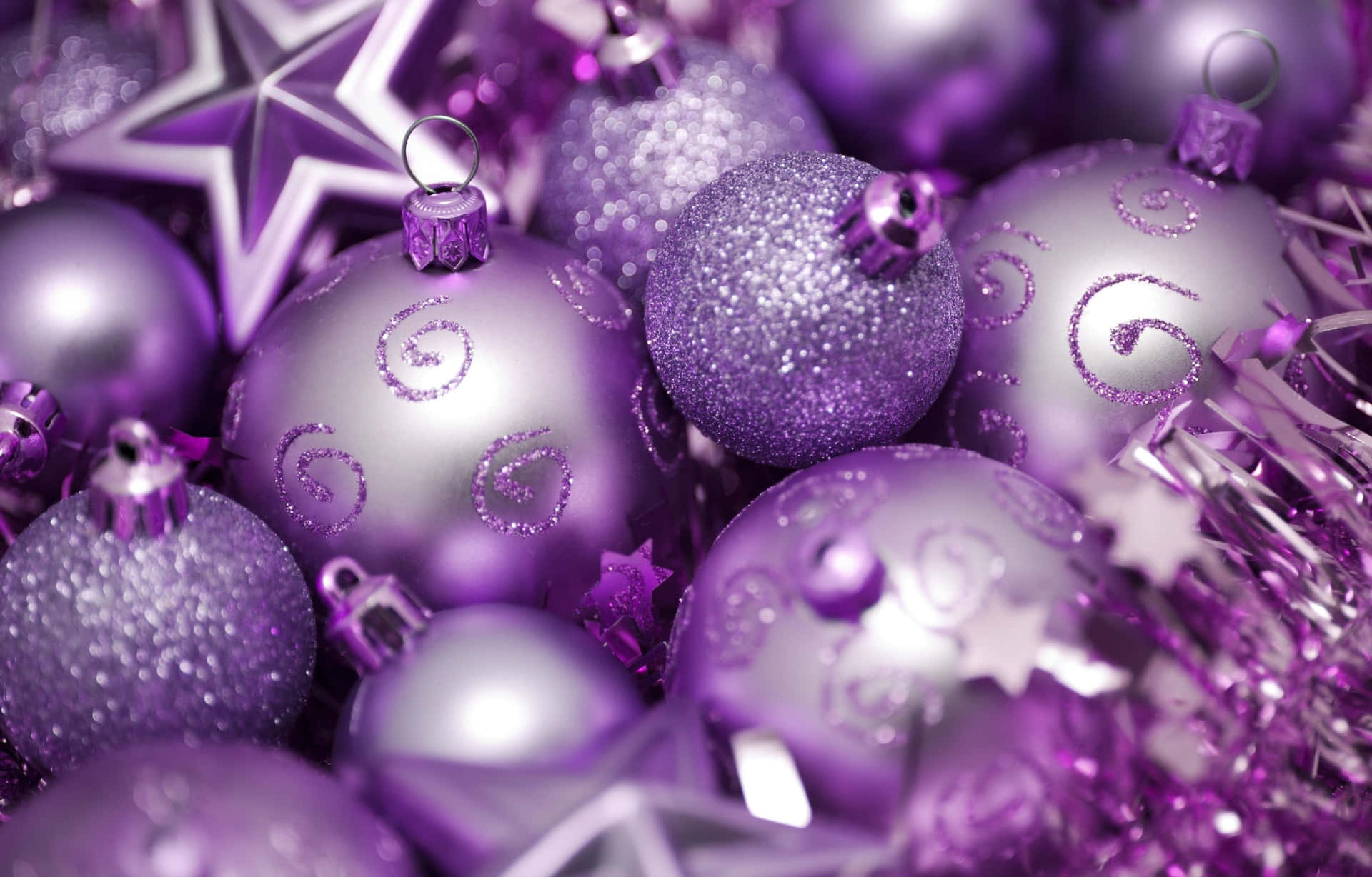 Caption: Festive Purple Christmas Background
