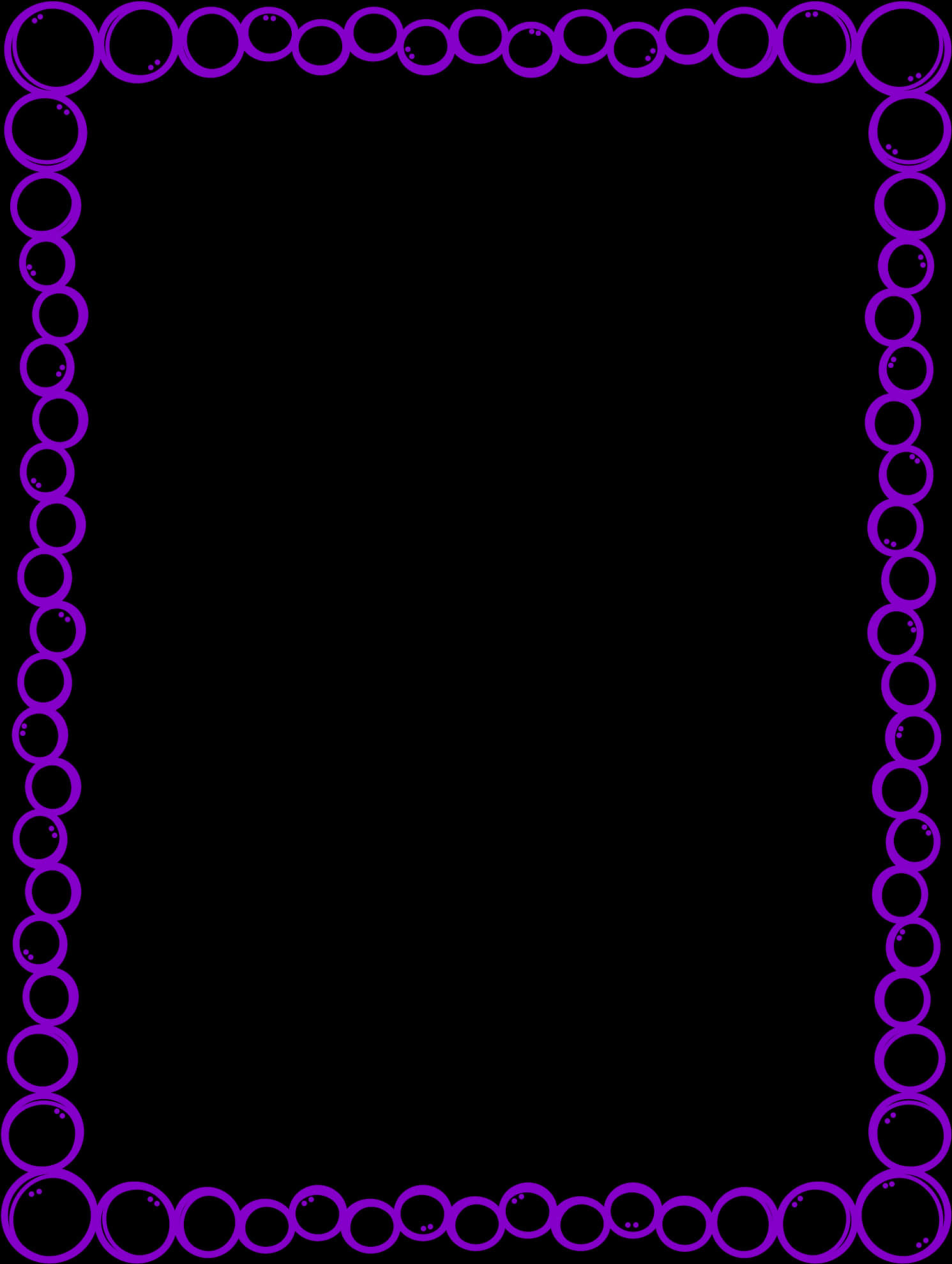 Purple Circle Page Border PNG
