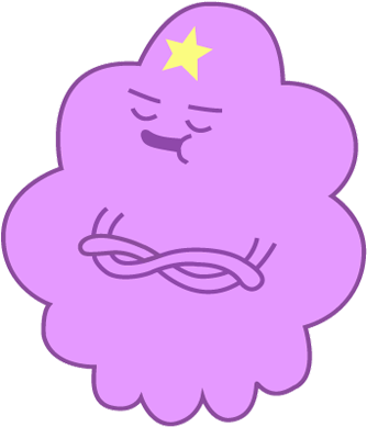 Purple Cloud Cartoon Character PNG