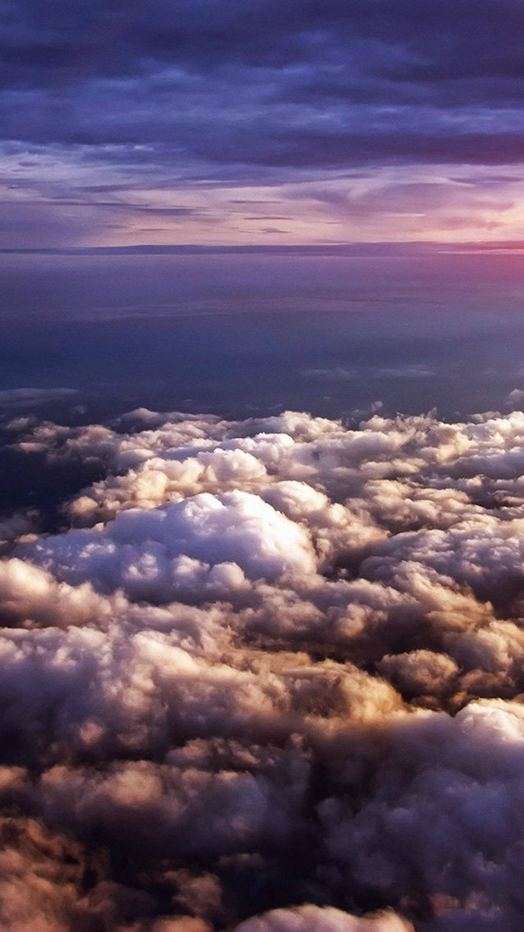 Purple Clouds Sky View Wallpaper