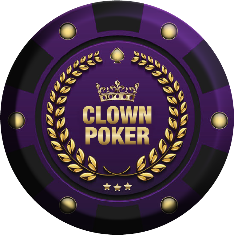 Purple Clown Poker Chip Vector PNG