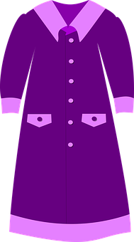 Purple Coat Cartoon Illustration PNG