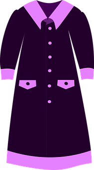 Purple Coat Vector Illustration PNG