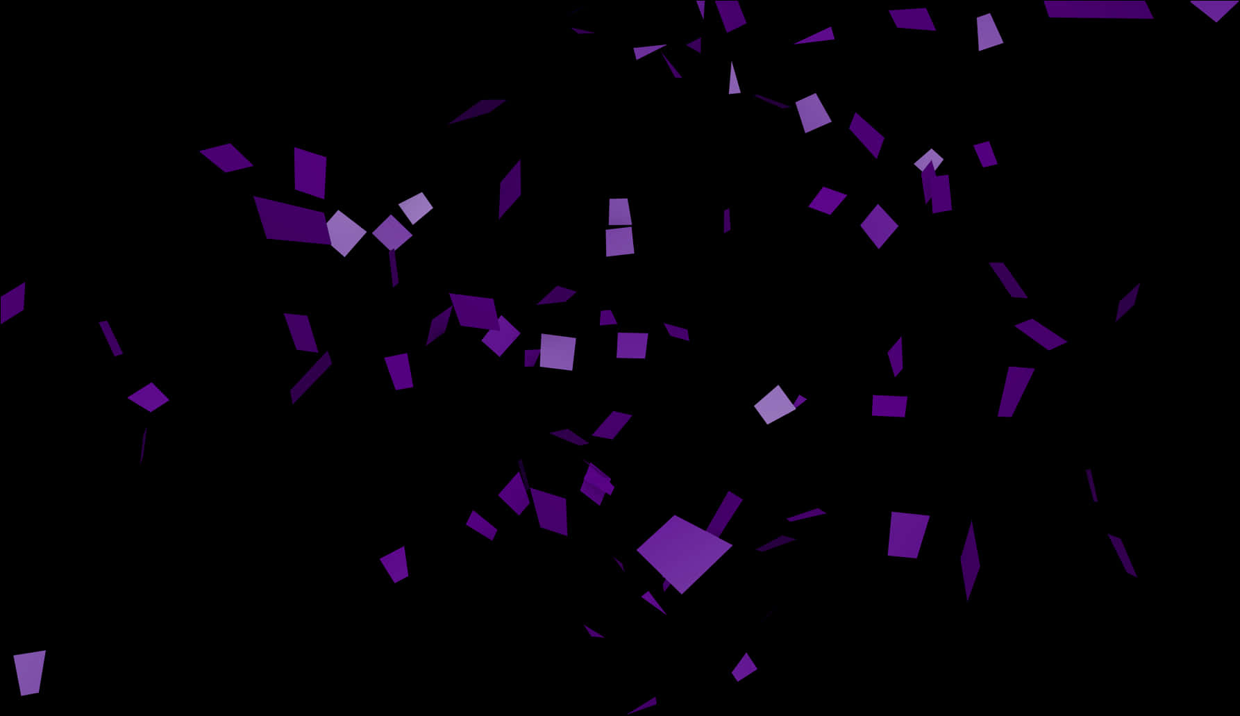 Purple Confettion Black Background PNG