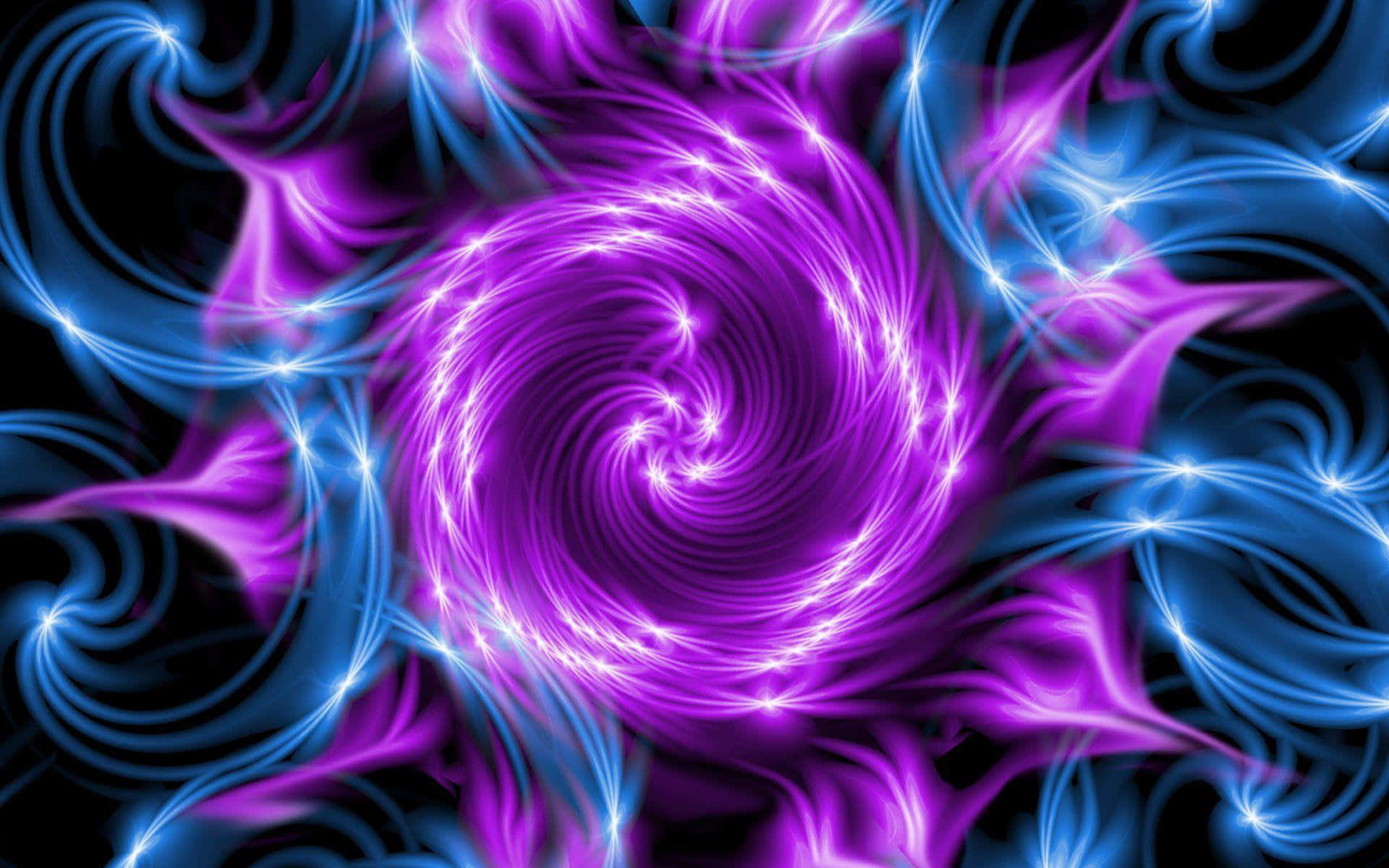 lilla og blå swirlende spiral Wallpaper