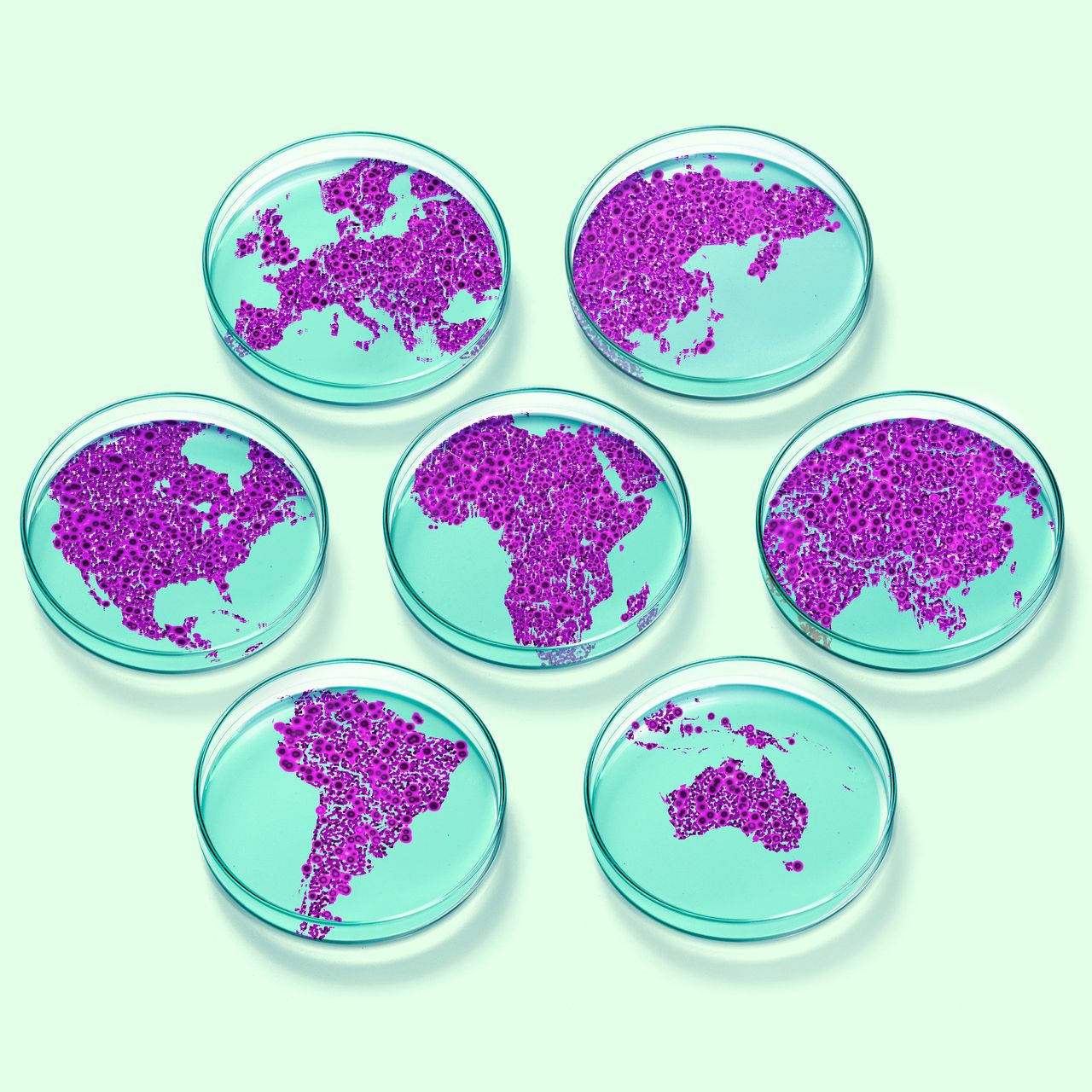 Purple Coronavirus Samples Background