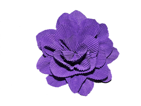 Purple Corrugated Paper Flower Art PNG