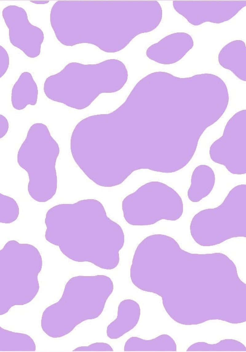 Purple Cow Print Pattern Wallpaper