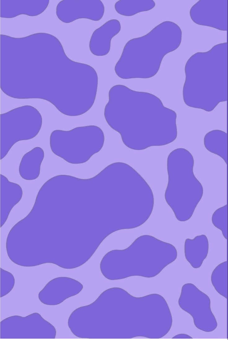 Purple Cow Print Pattern Wallpaper