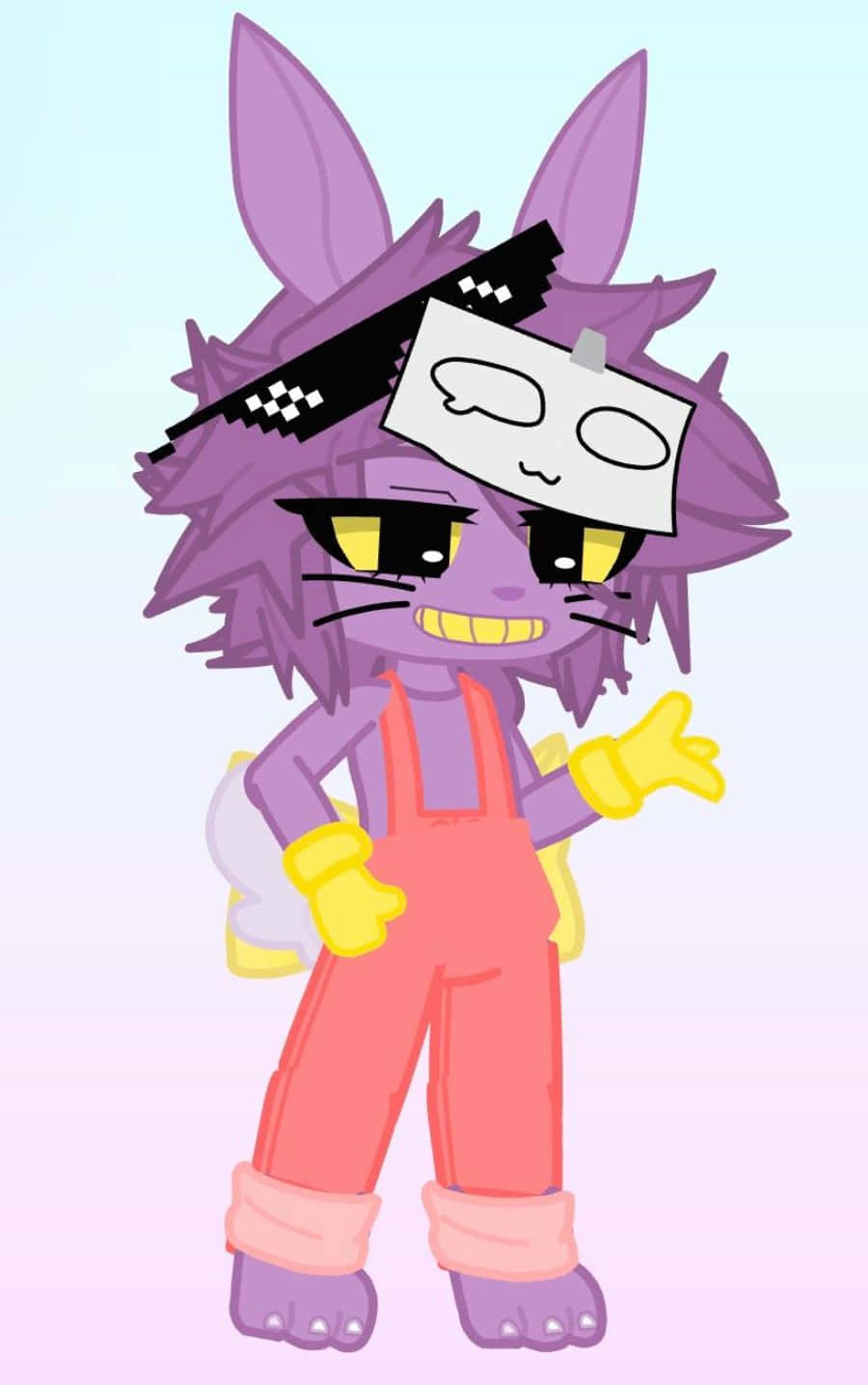 Purple Creature Cartoon Character Wallpaper