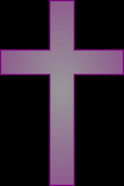Purple Cross Symbol Graphic PNG