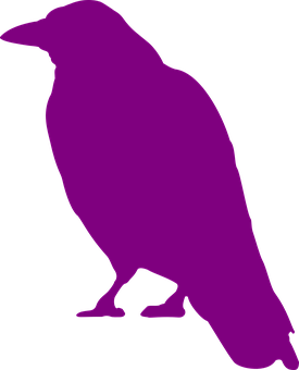 Purple Crow Silhouette PNG