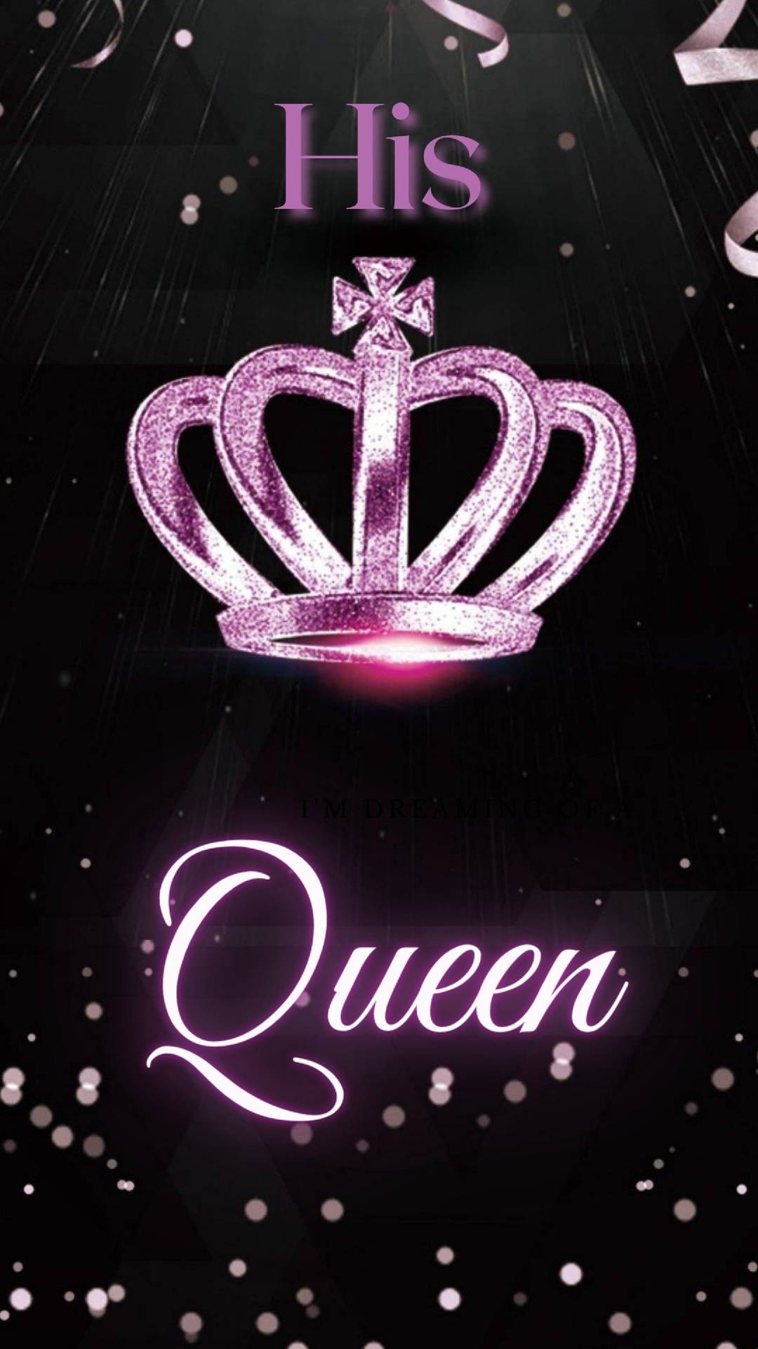 Purple Crown For Black Queen Background Wallpaper