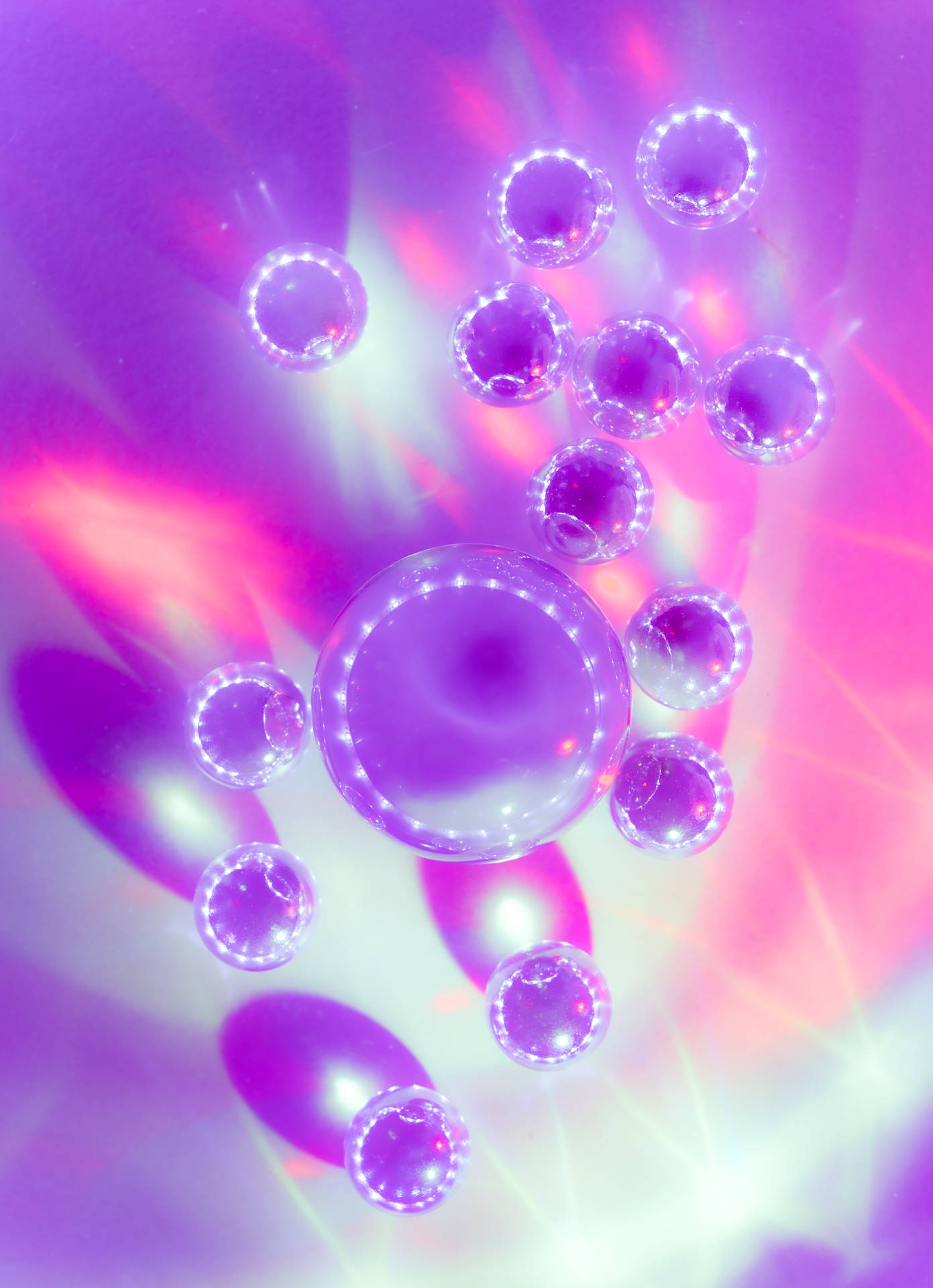Purple Crystal Abstract Balloons Wallpaper