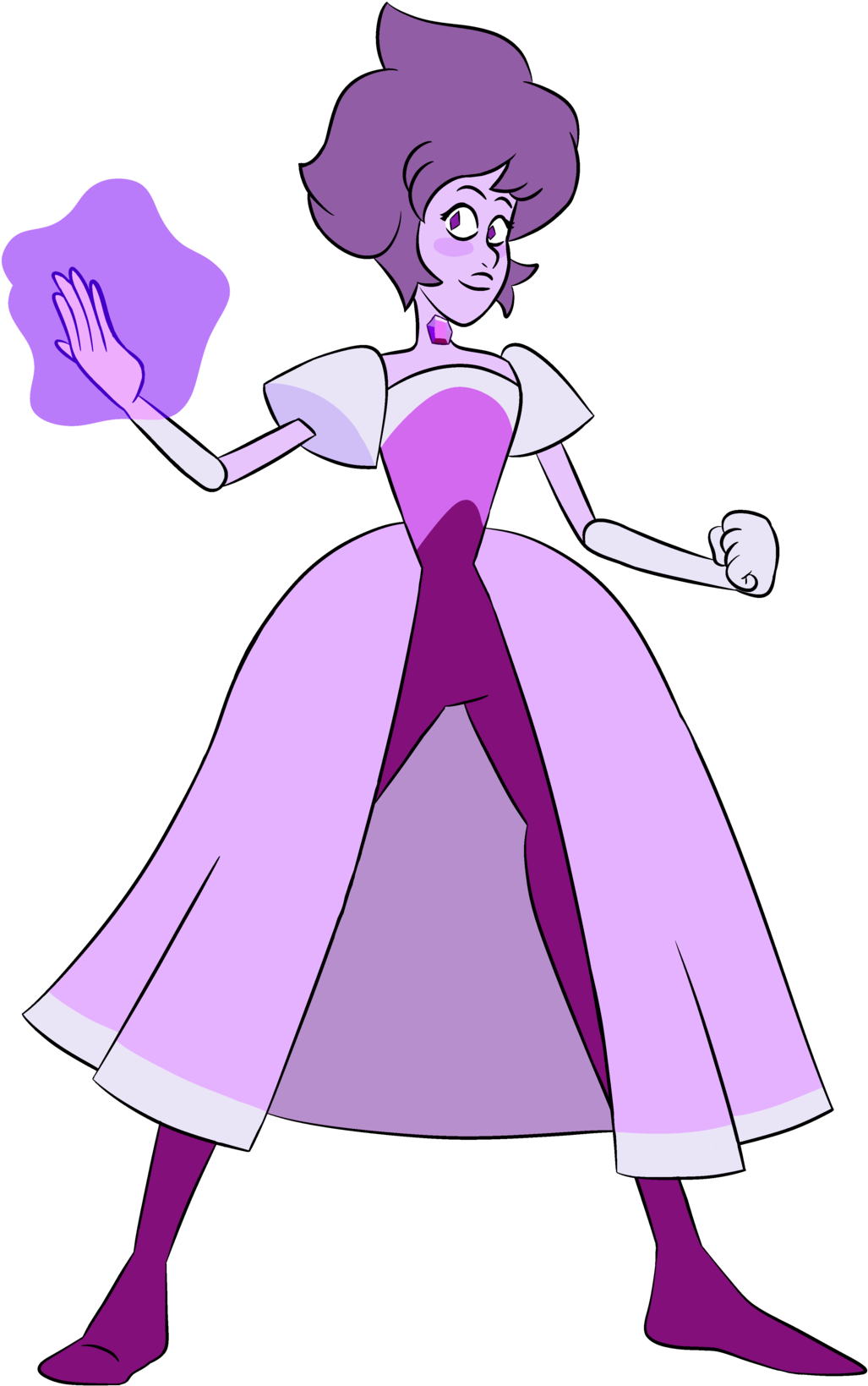 Purple Crystal Gem Cartoon Character PNG