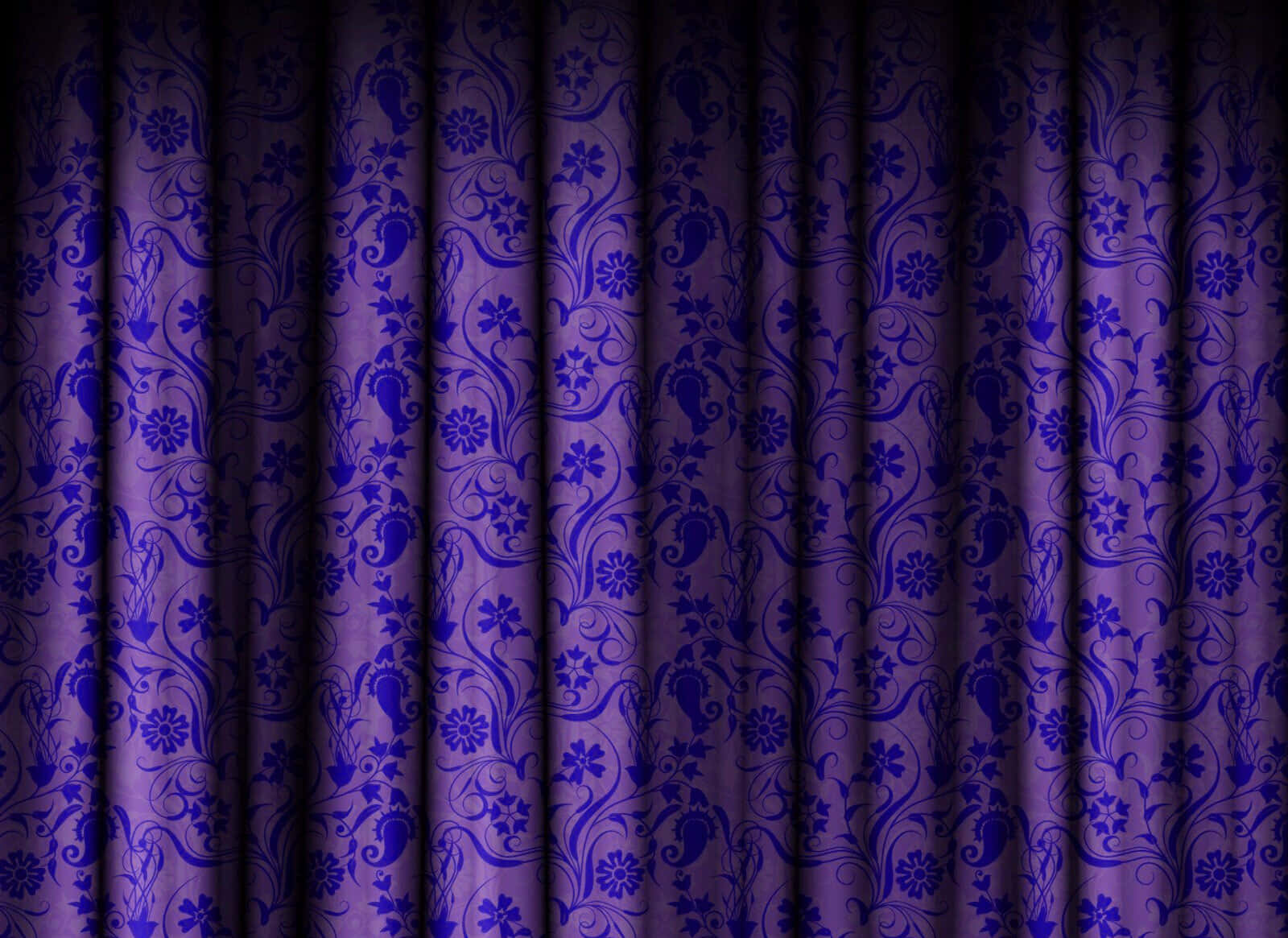 Step out of your comfort zone with a bold, daring set of purple curtains Wallpaper