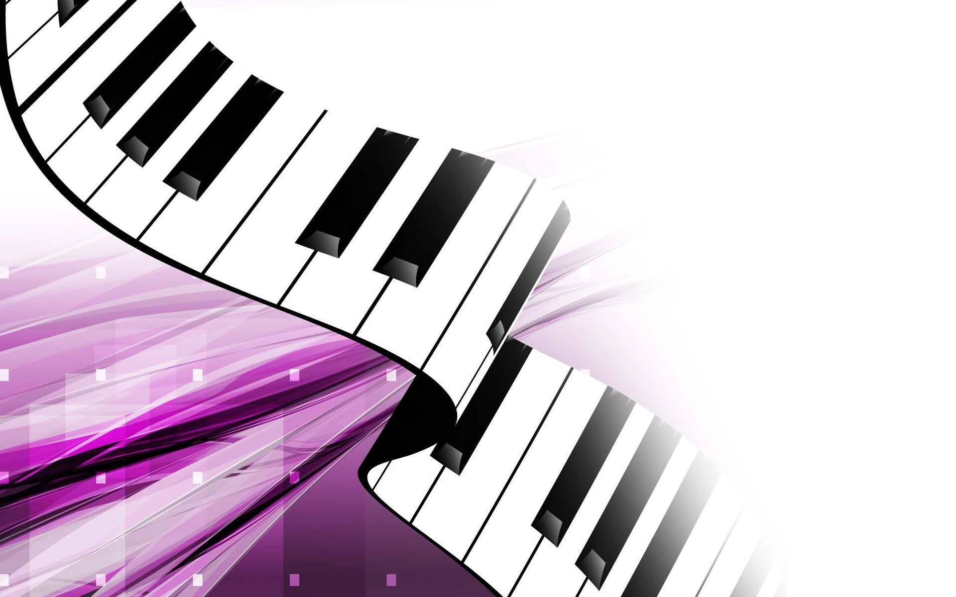 Purple Curved Piano Music