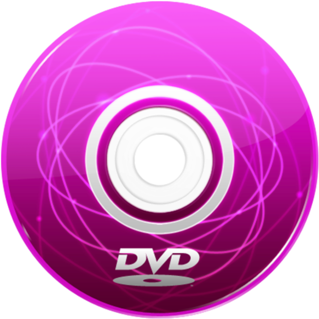Purple D V D Disc Graphic PNG