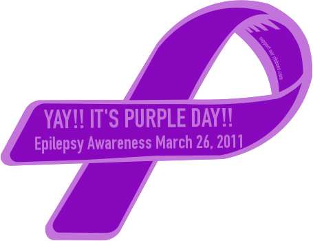 Purple Day Epilepsy Awareness Ribbon PNG