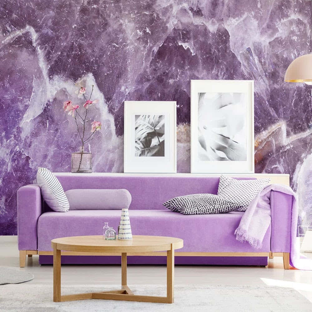Make a Bold Statement with Purple Decor Wallpaper