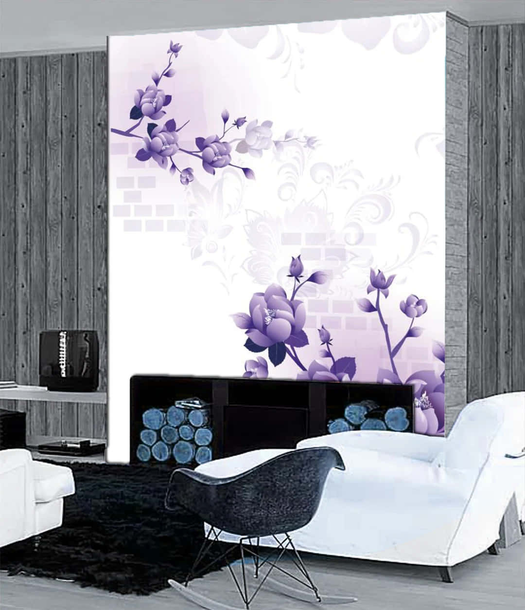 Bring a royal shimmer to your walls with the Purple Decor wallpaper Wallpaper