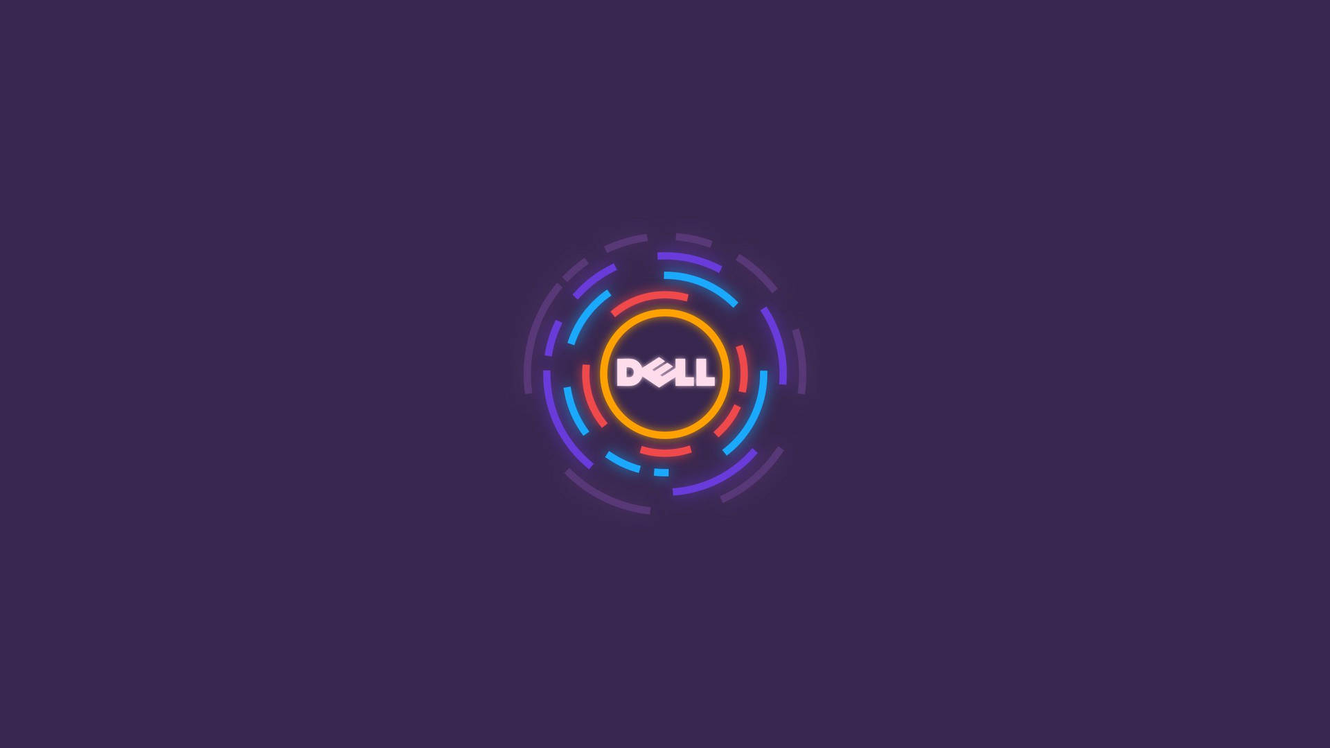 Purple Dell Logo Minimalism Wallpaper