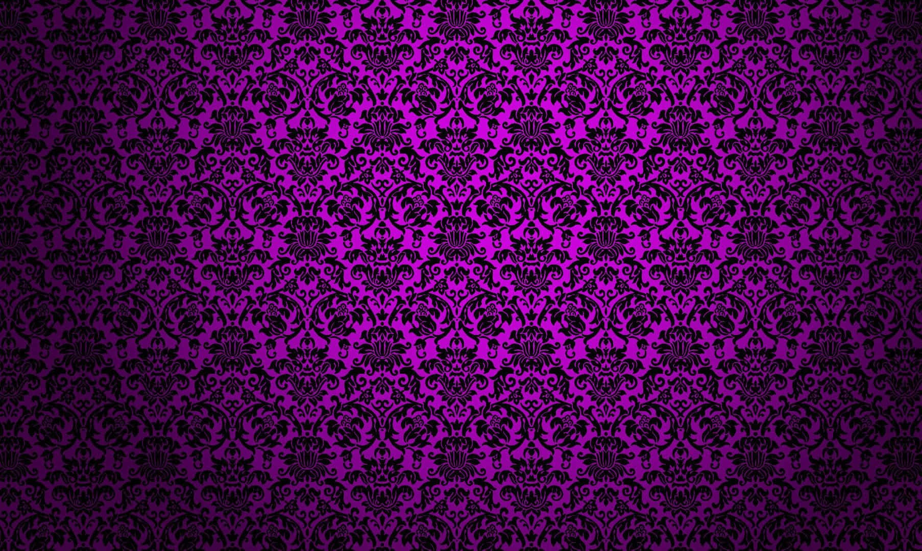Purple And Black Damask Wallpaper Wallpaper