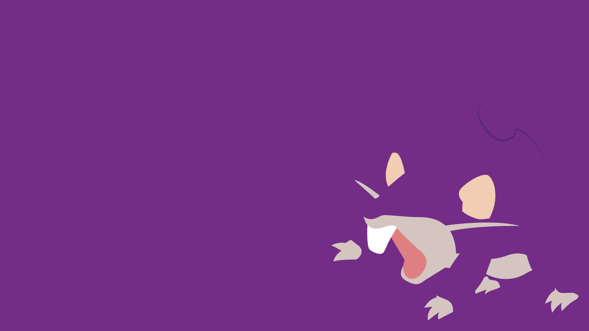 Purple Desktop Wallpaper Of Pokemon Rattata Wallpaper