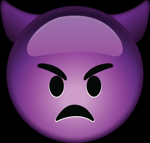 Download Purple Devil Emoji Angry Expression | Wallpapers.com