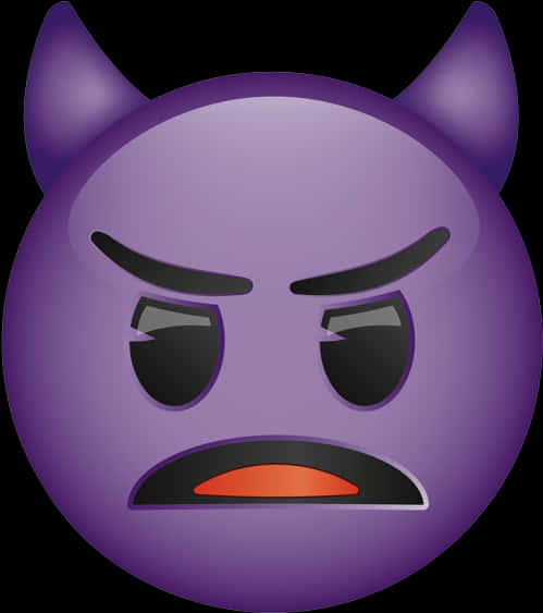 Download Purple Devil Emoji Expression | Wallpapers.com