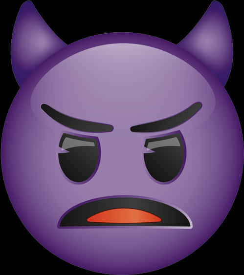 Purple Devil Emoji Expression PNG